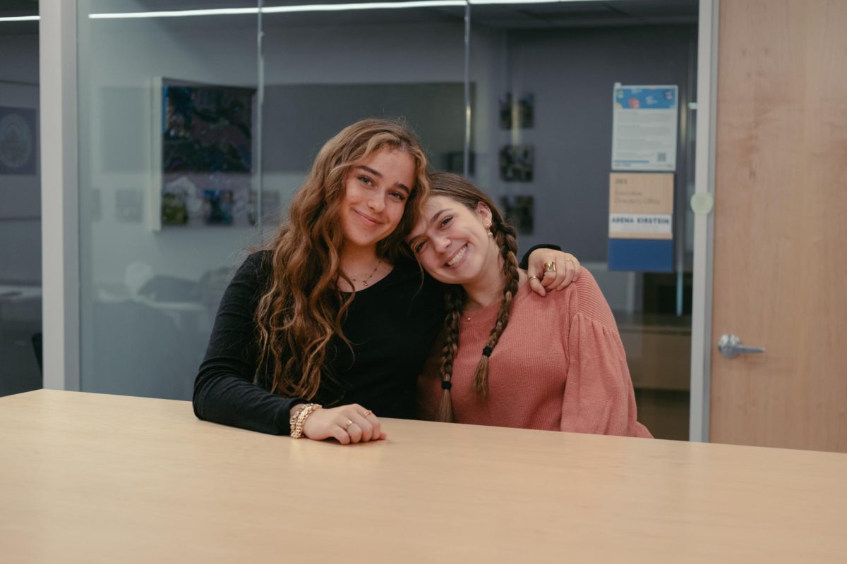 First-year roommates Hannah Streeter De Taborda (left) and Lydia Nassef (right) embraced their respective Jewish and Catholic traditions this holiday season. 