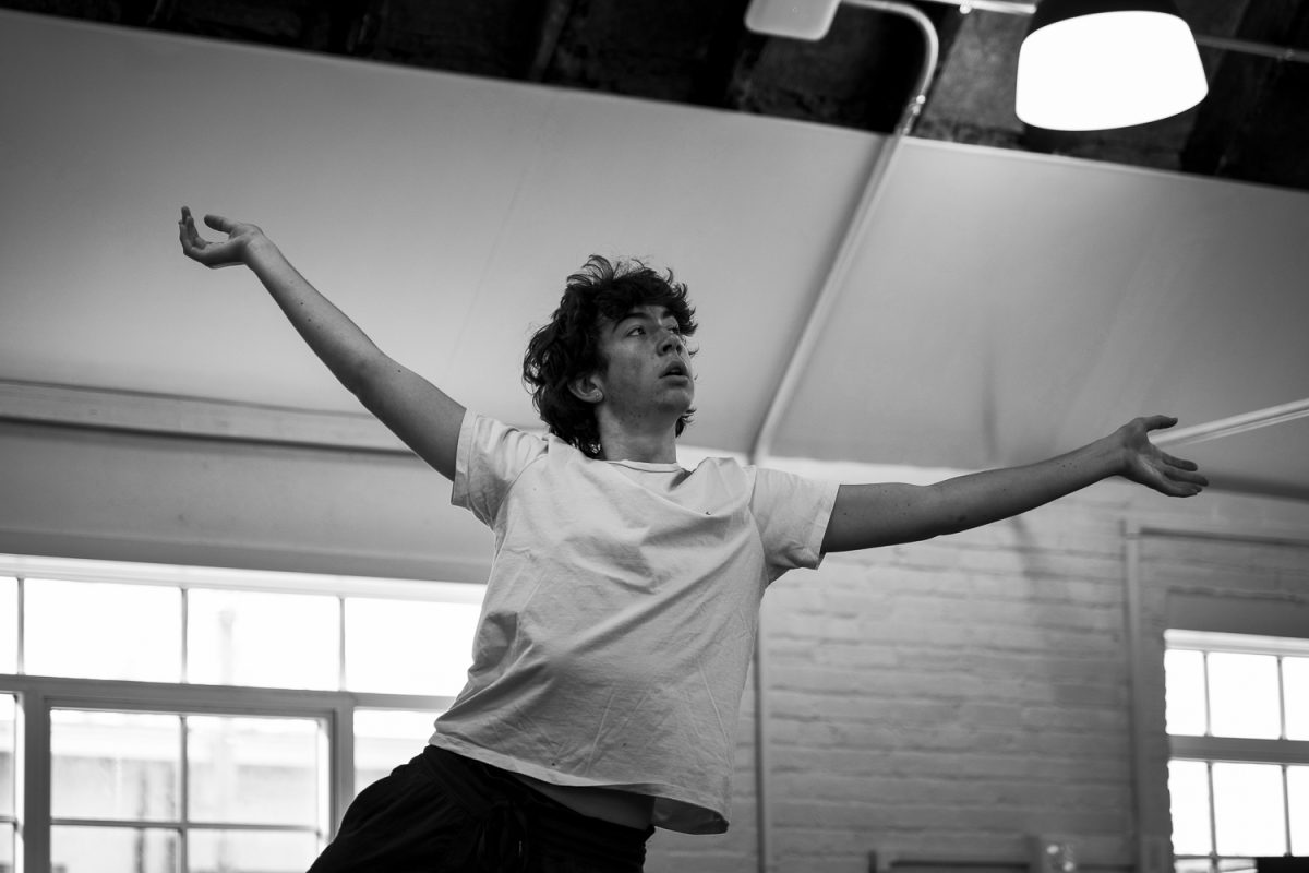 Ryan Brady, a first-year dance major, practices at the Building J Up: Dance Studio.