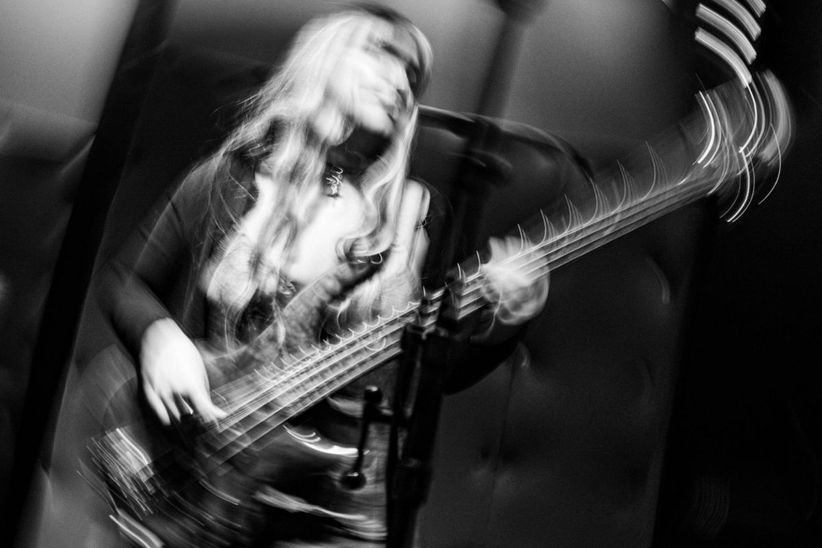 Painthinners bassist Avani Brown during their last song of the night.