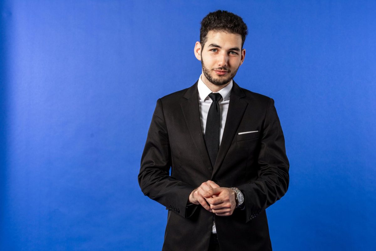 Student Government Association presidential candidate Nicky Beruashvili