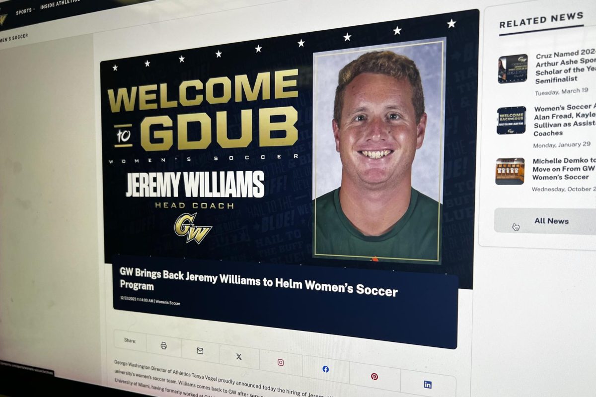 GWs announcement of Jeremy Williams  hiring as head coach