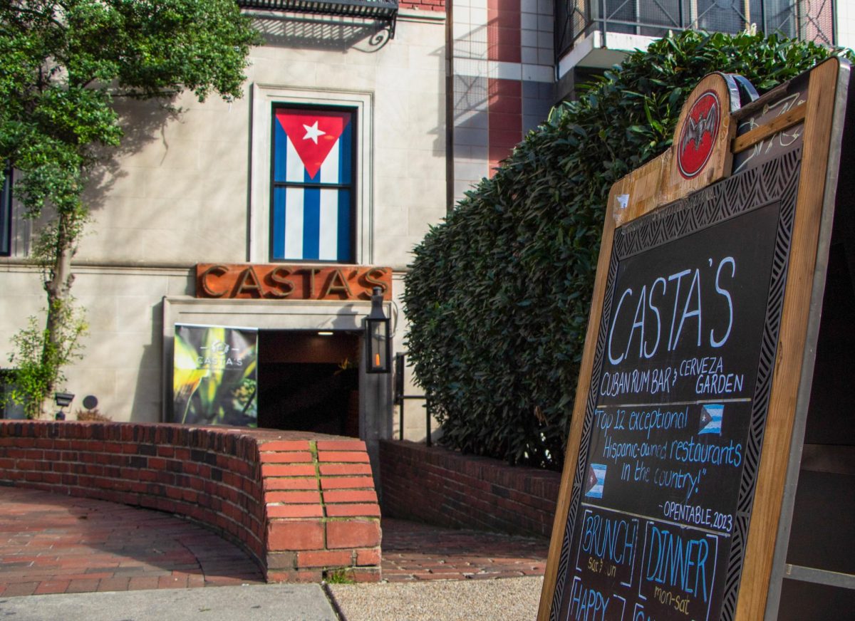 The entrance to Castas Rum Bar on New Hampshire Avenue
