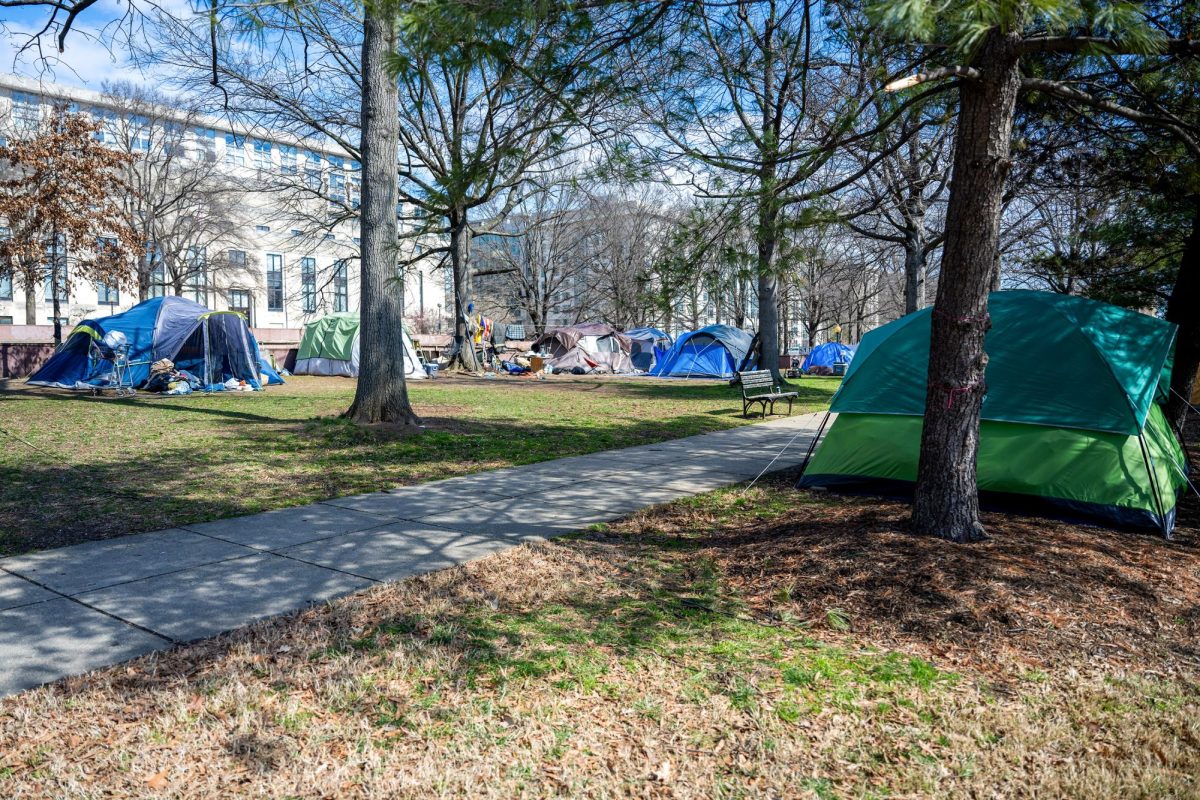 The+Triangle+Park+encampment+pictured+in+March+before+officials+recent+clearing.