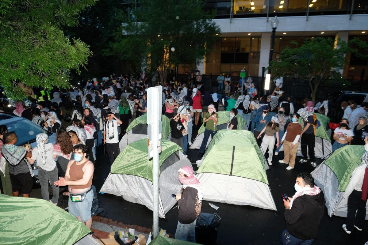 Live coverage: Students rally, pitch tents on F Street