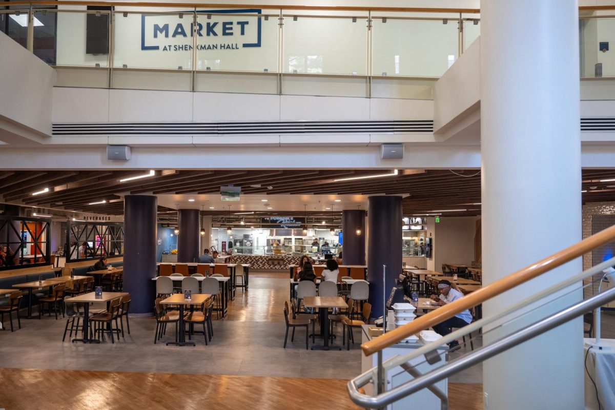 The dining hall and market in Shenkman Hall located on 23rd Street.