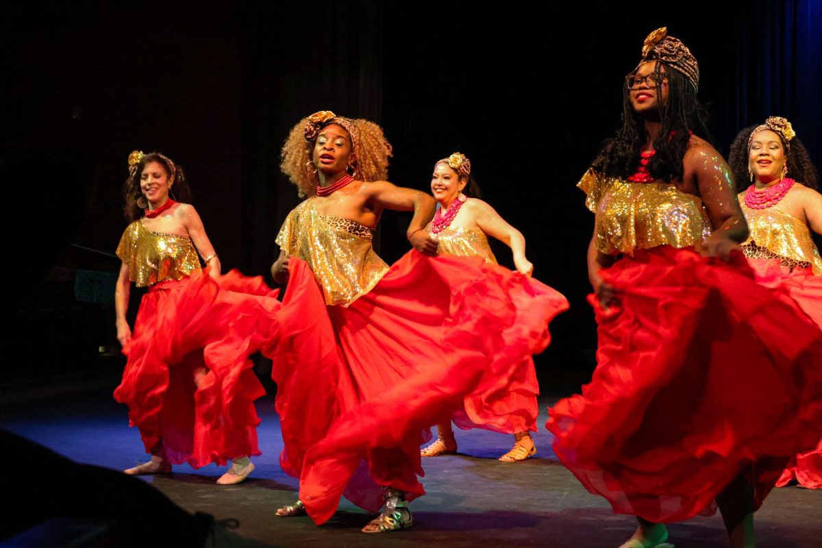 Members of the Vavá United School of Samba perform at the Folklorico Dance Showcase.