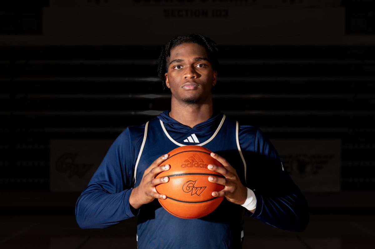 Redshirt sophomore forward Darren Buchanan Jr. poses for a portrait in the Smith Center.