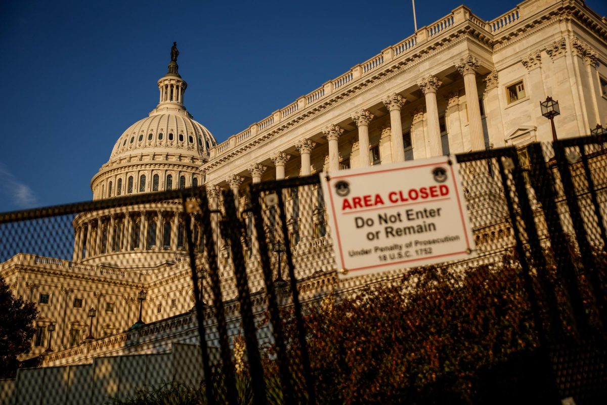 Anti-scale fences line the perimeter of the U.S. Capitol building.