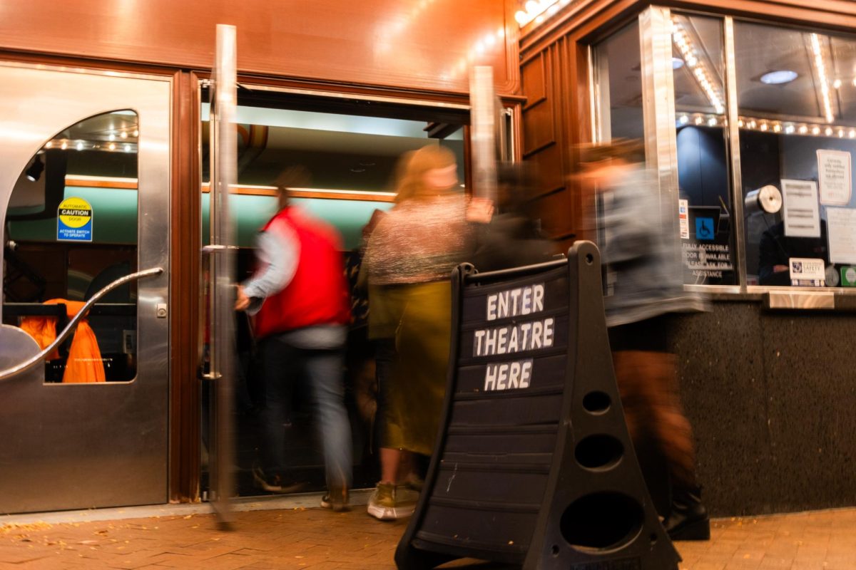 People enter the AFI Silver Theatre and Cultural Center to see The Rocky Horror Picture Show.