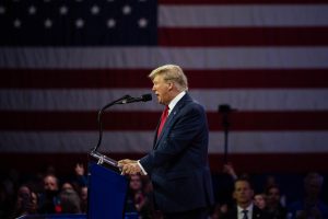 Former President Donald Trump speaks at the 2023 Conservative Political Action Conference in National Harbor, Maryland.