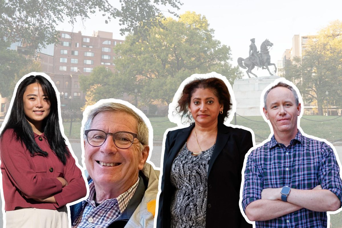 From left to right, Foggy Bottom Advisory Neighborhood Commission hopefuls Yang May, Ed Comer, Trupti Patel and Jim Malec.