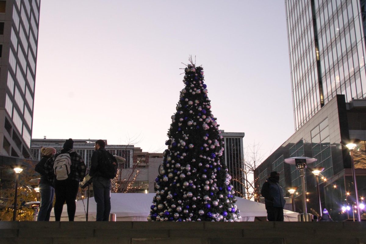 The Christmas Tree at Crystal City in Arlington.