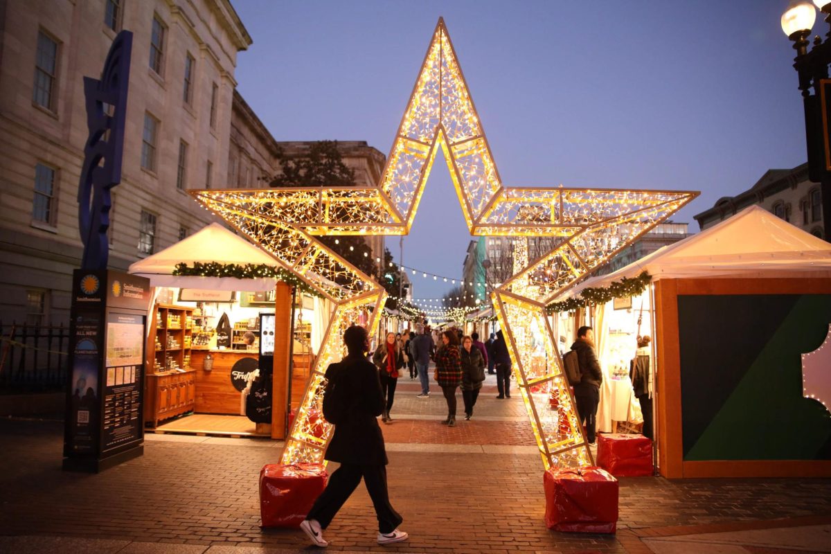 The DowntownDC Holiday Market located next to the Gallery Place WMATA Station.