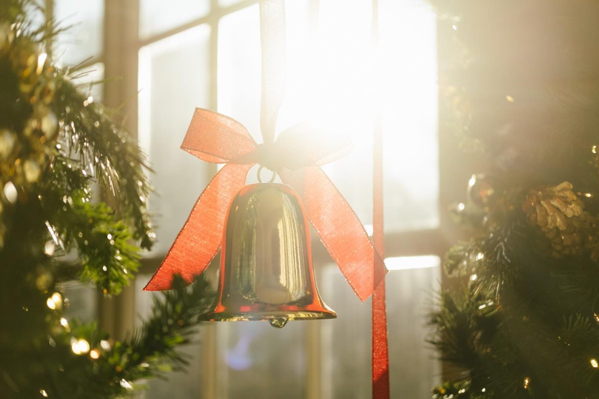 A decoration hangs in the window of 
the East Colonnade of the White House ahead of the 2024 holiday season.