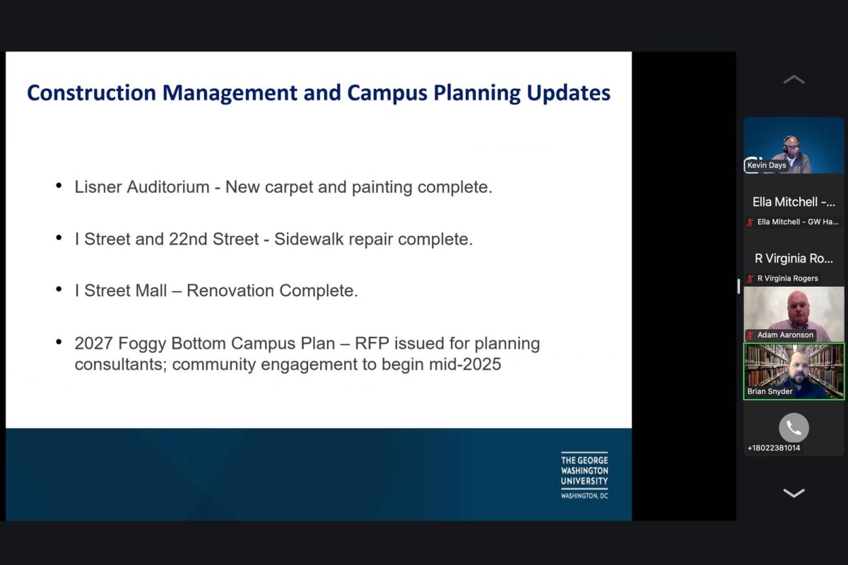 Interim Assistant Vice President for Construction Management and Campus Planning Brian Snyder provides updates on campus construction initatives.