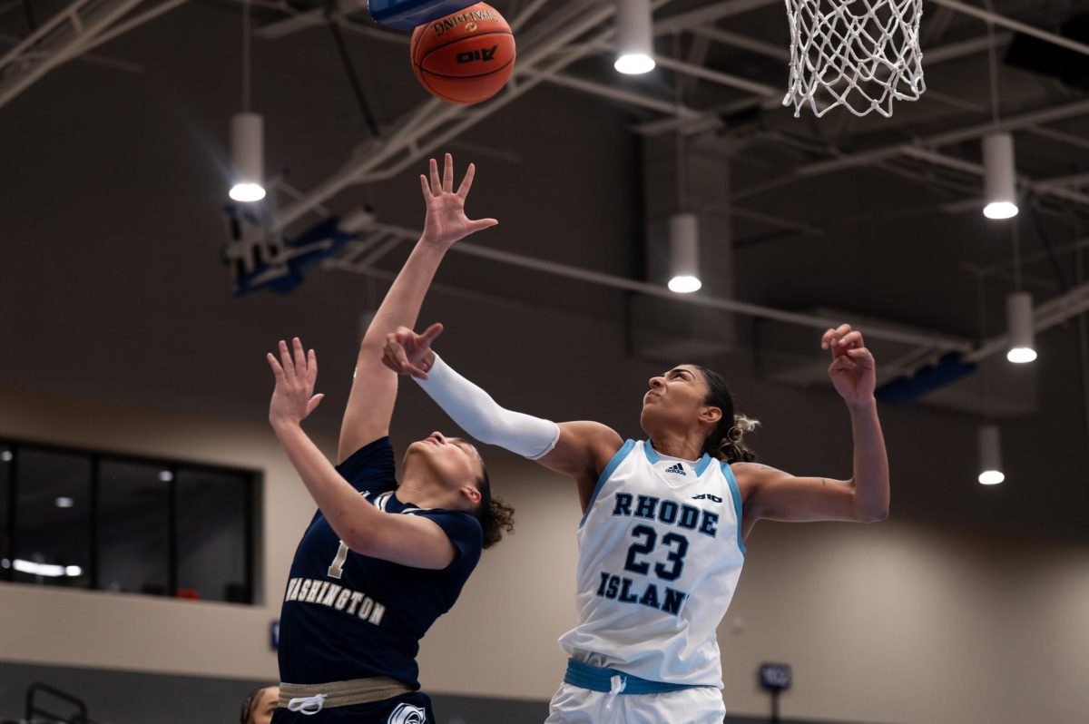 Freshman guard Gabby Reynolds shoots a basket.