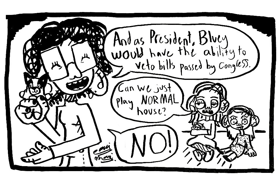 Cartoon: My babysitter's a GW student