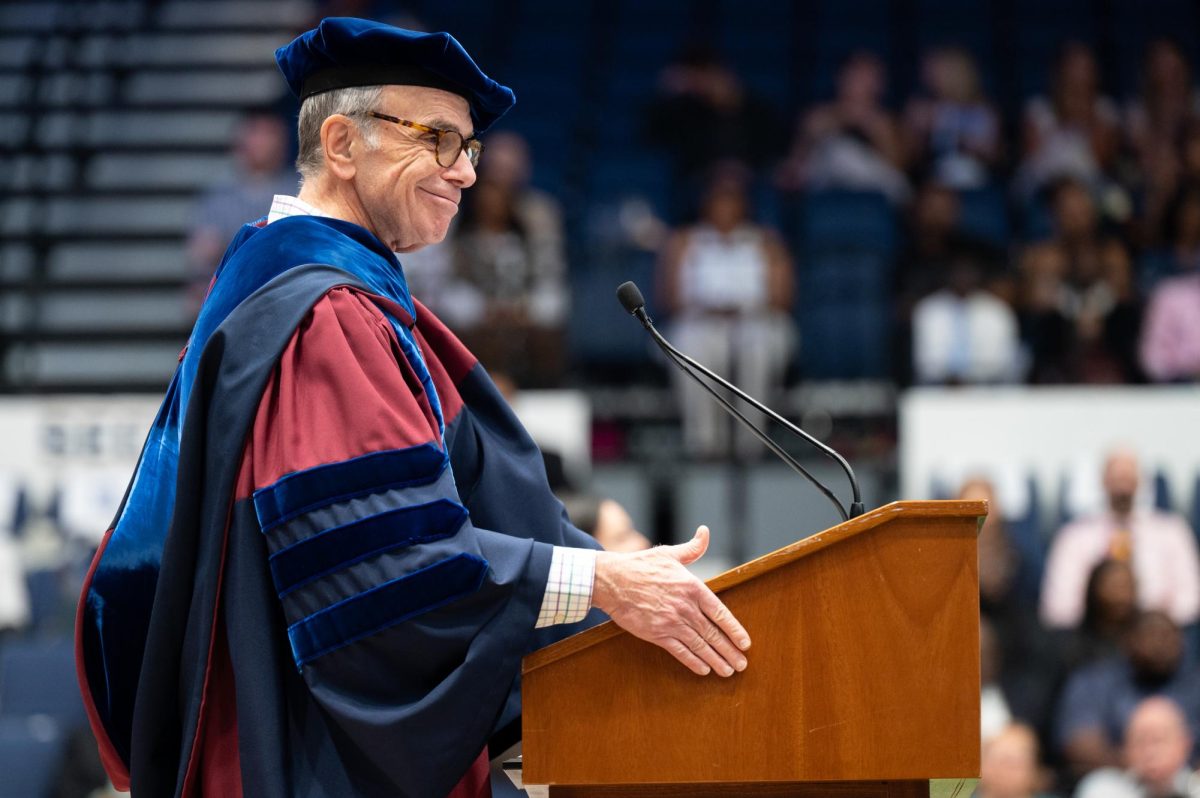 Then-Graduate School of Education and Human Development Dean Michael Feuer at the school's commencement ceremony last May.