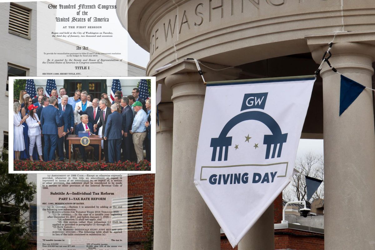 GW donations could fall next year due to new tax codes.