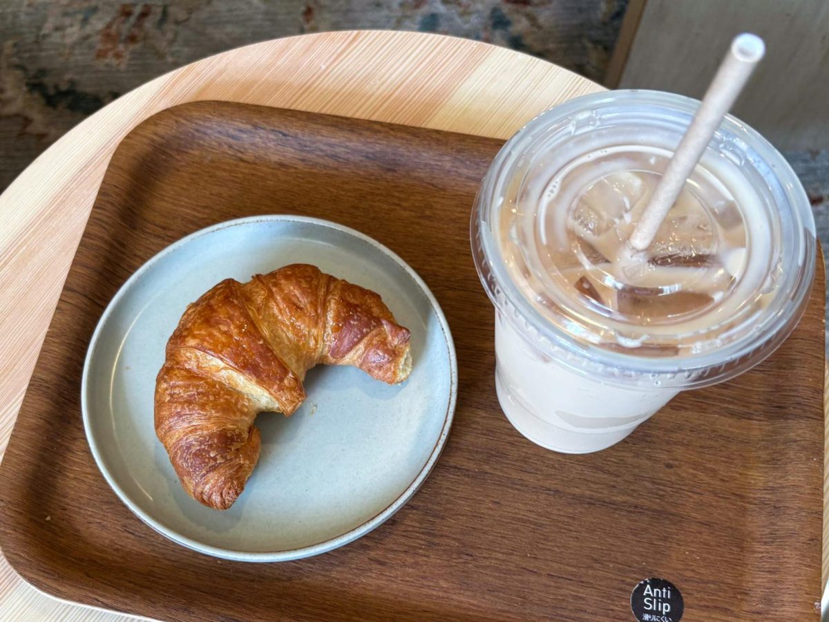 An Argentinian Medialuna and Iced Chai from Flor Coffee + Books.