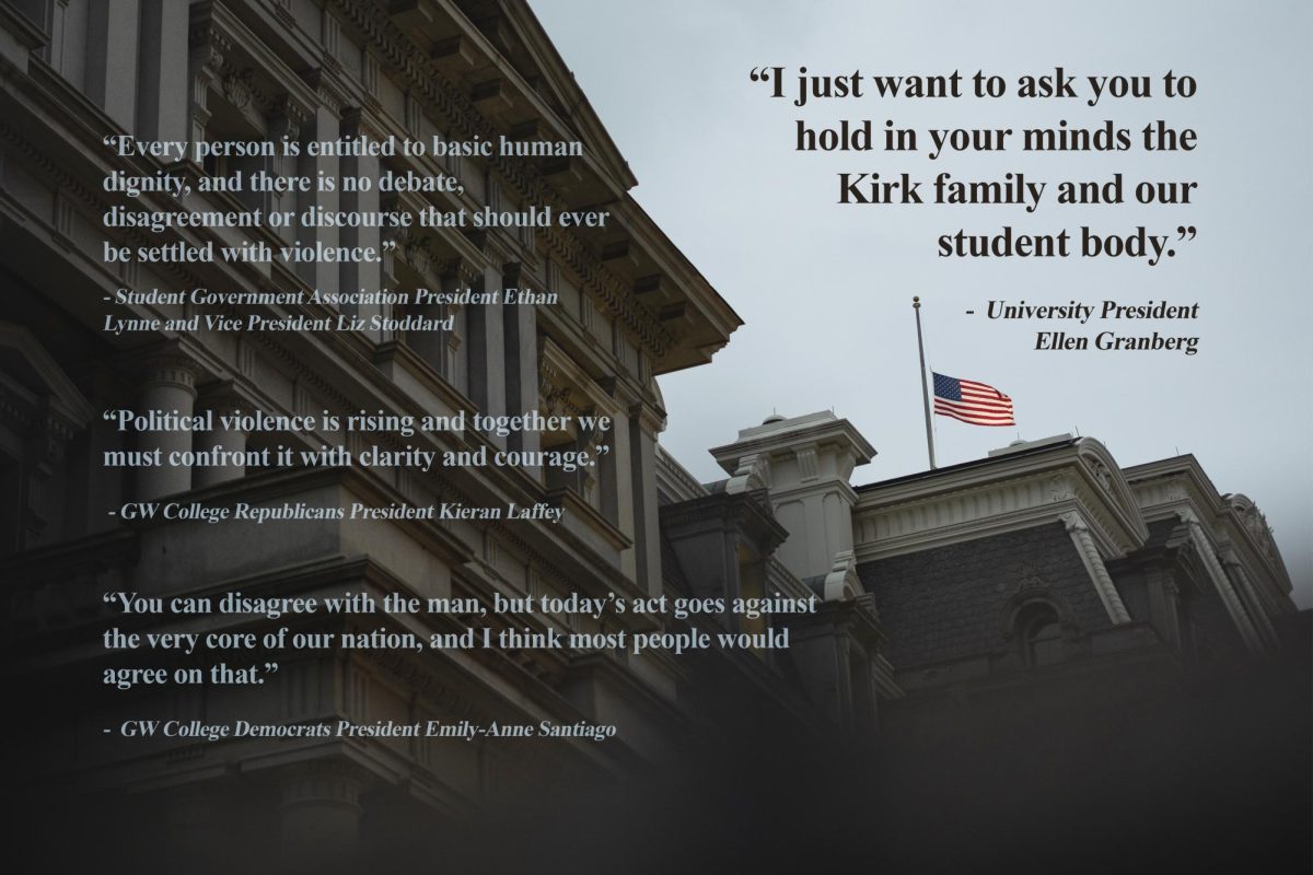 A U.S. flag flies at half mast on the Dwight D. Eisenhower Executive Office building after Charlie Kirk's death.