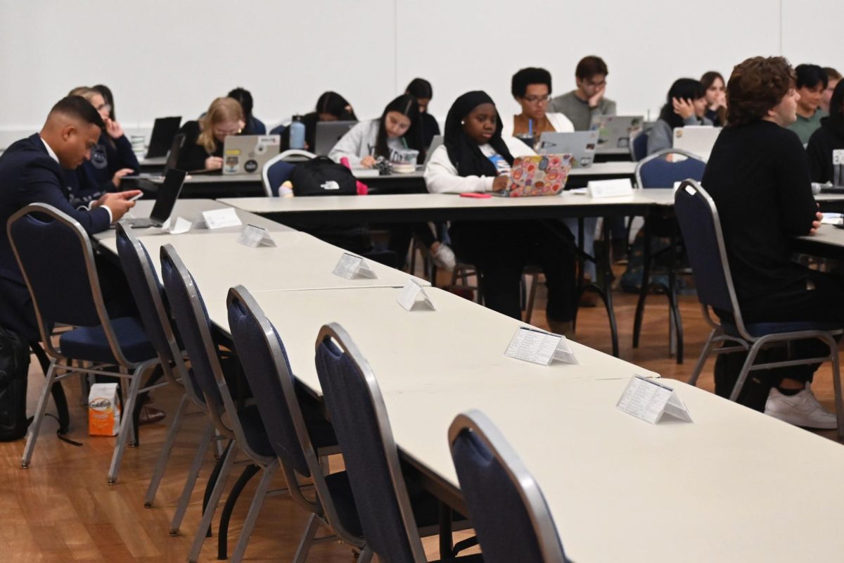 Empty chairs mark vacant positions at the Student Government Association meeting Oct. 13. 