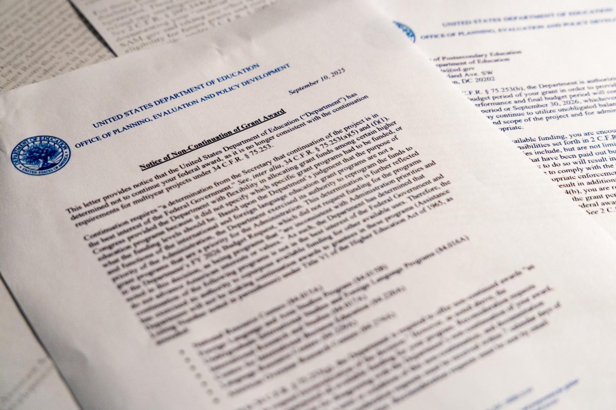 The U.S. Department of Education notice of Non-Continuation of Grant Award. 