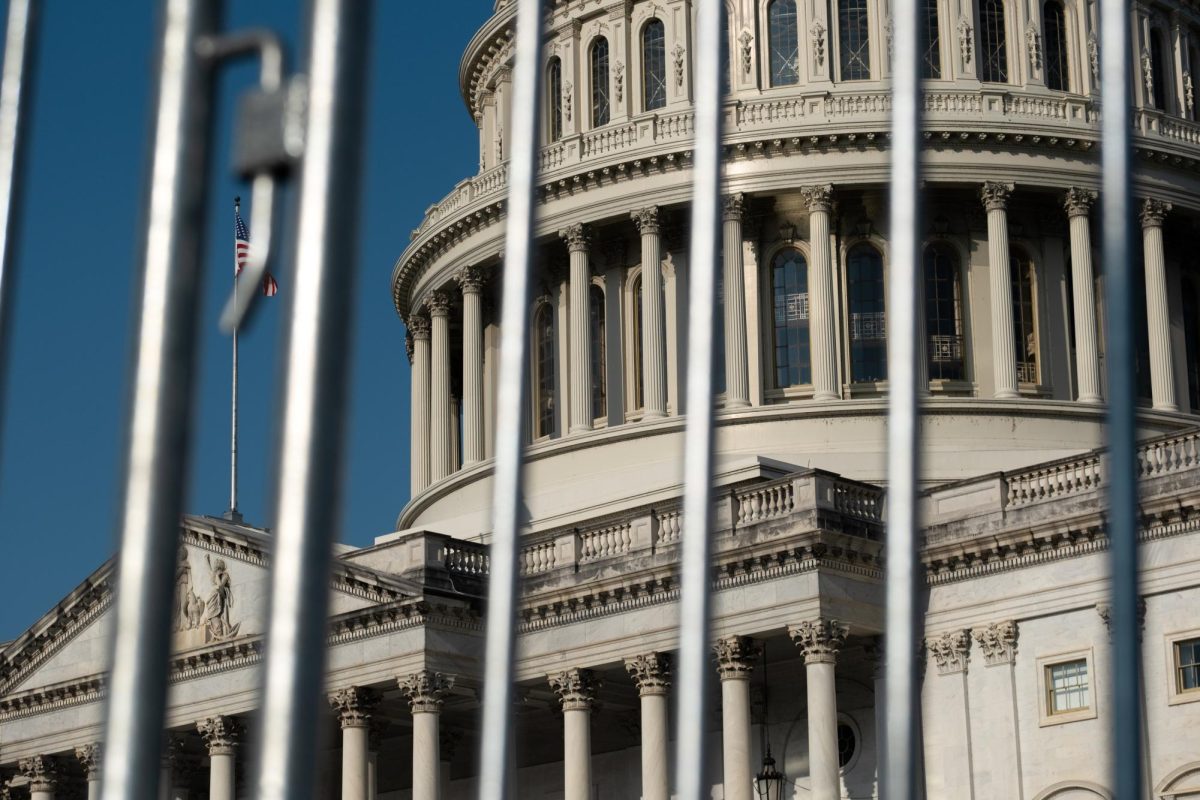 Security gates outside the United States Capitol Building.