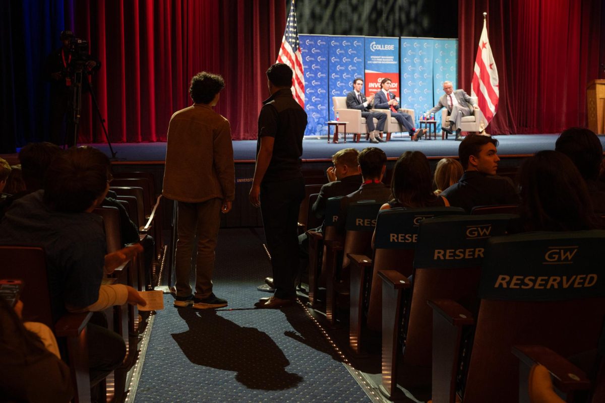 As Secretary of Health and Human Services Robert F. Kennedy Jr. defended his record leading the department, dozens of students outside the venue protested his appearance at GW.