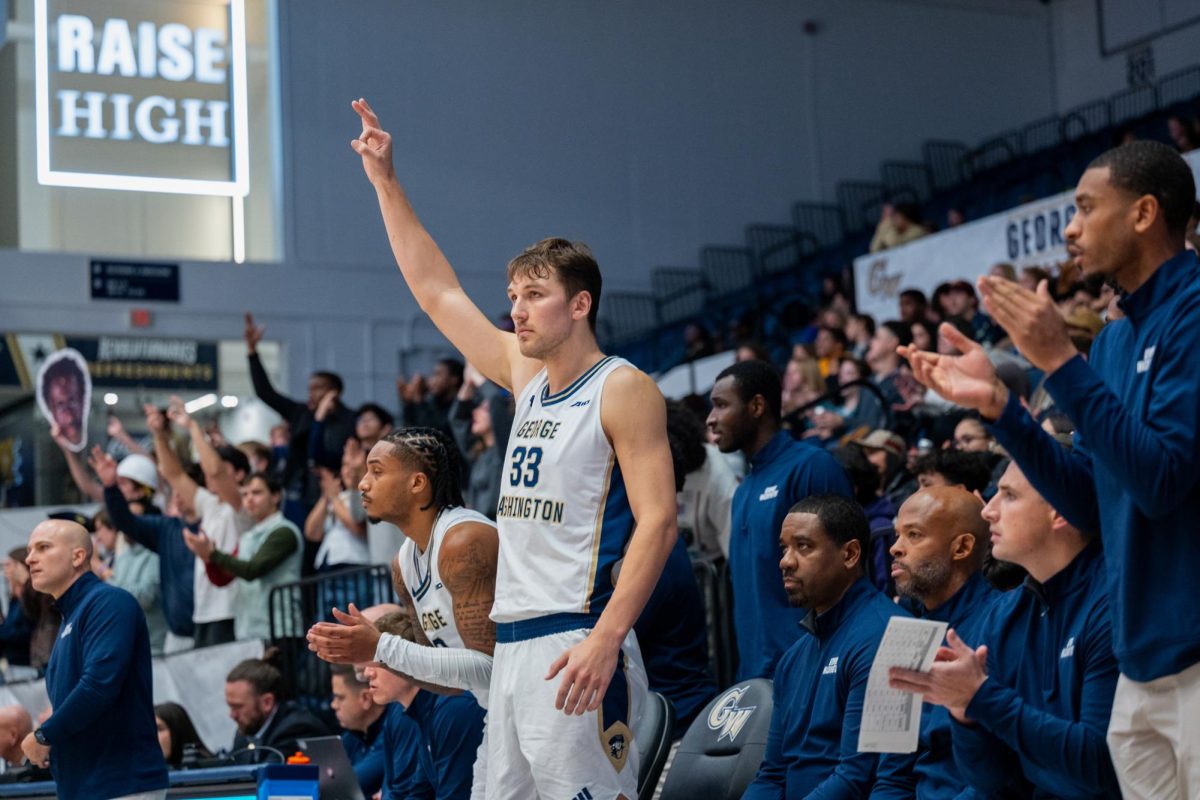 Graduate forward Luke Hunger in February.