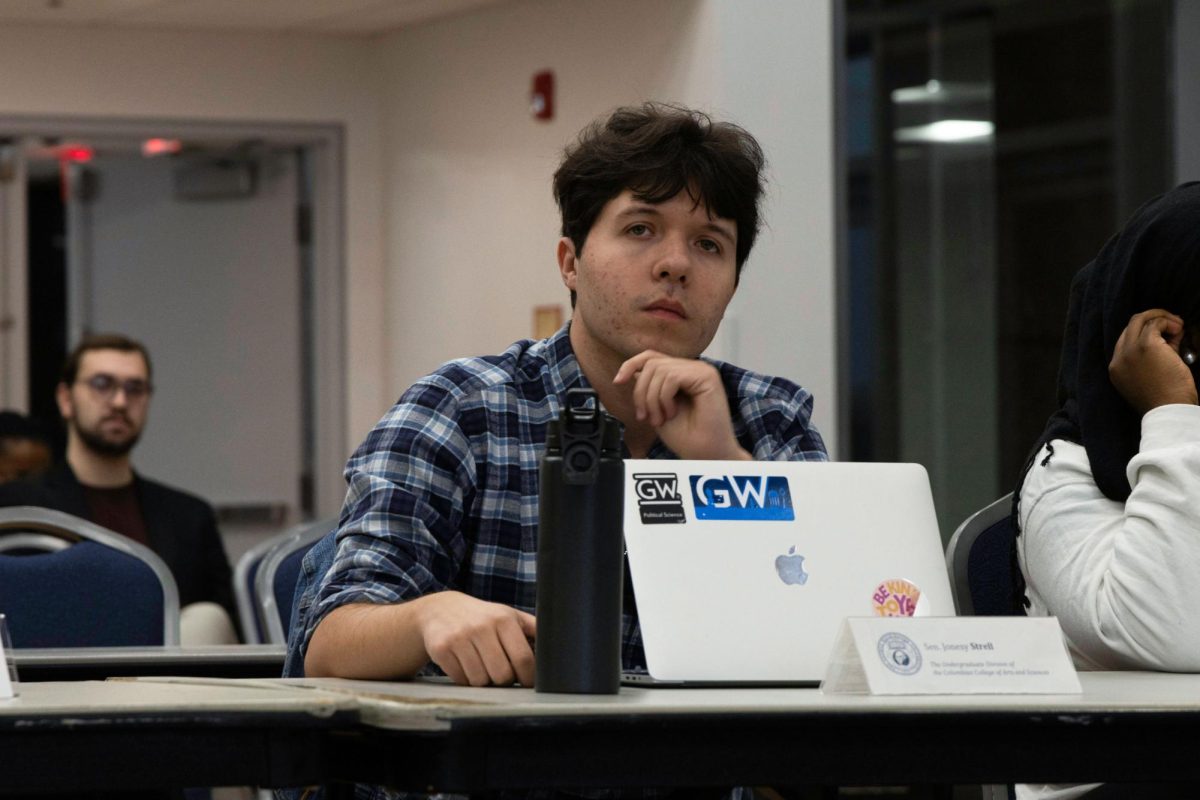 Student Government Association Sen Jonesy Strell (CCAS-U), who sits on the University-Wide Programs Fund Joint Committee.
