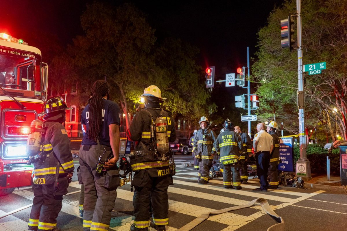 DC Fire and EMS respond to the Letterman House Wednesday night.