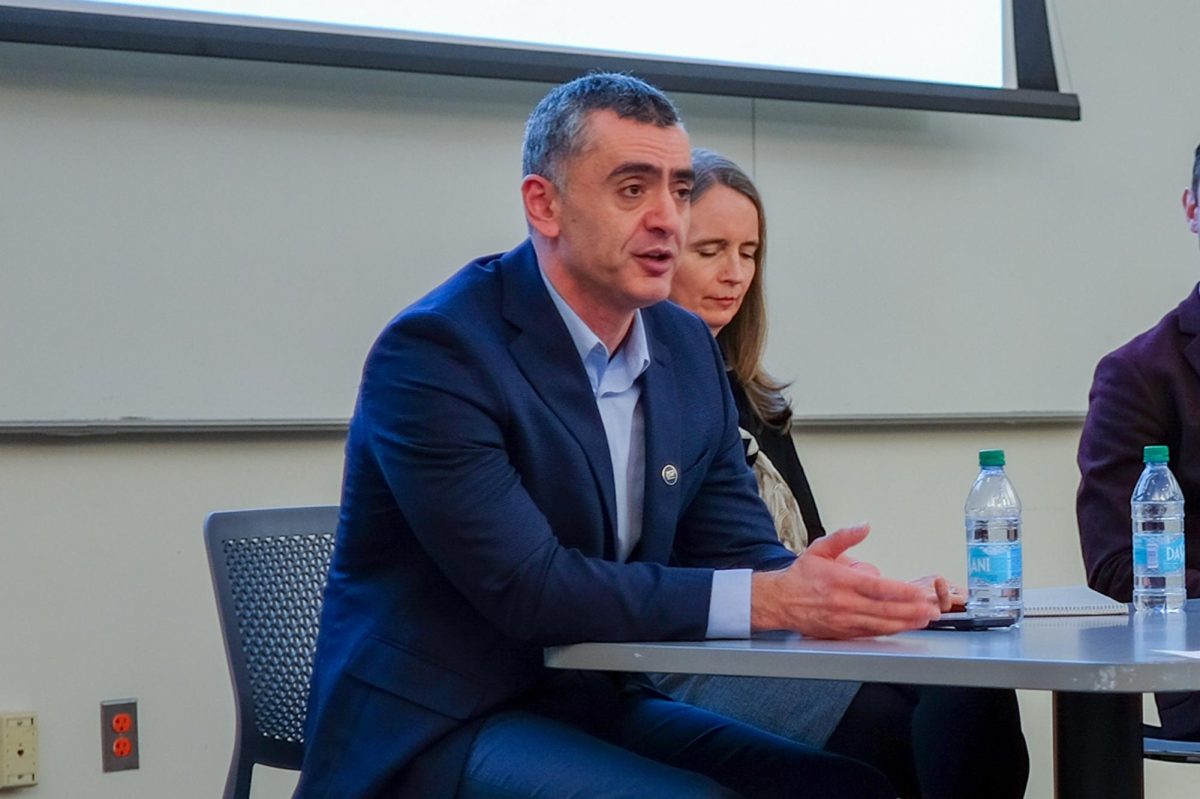 Director of the GW Middle East Studies Masters Program Professor Sina Azodi at a panel discussion in December.