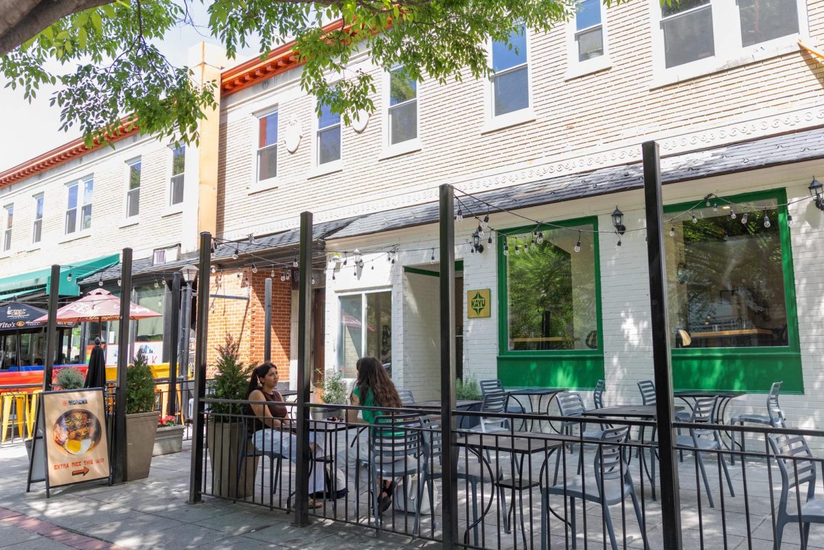 Patrons sit outside Morena on 17th Street.